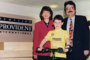 Dot with young Mark Cavendish